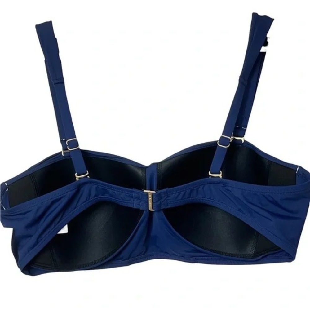 Jantzen Bandeau Bikini Top Navy Blue size 10 - Picture 2 of 7